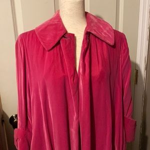 Vintage hot pink velvet coat